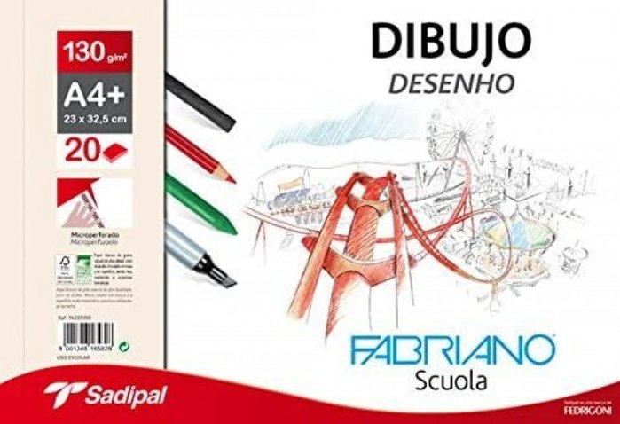 Fabriano Bloc de Dibujo Accademia A4+ 130g 20 Hojas