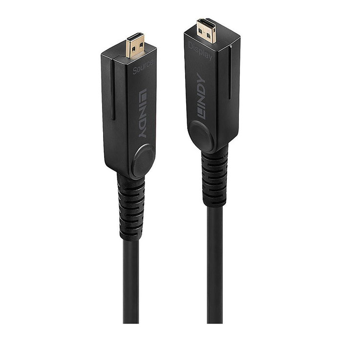 LINDY Cable HDMI 2.0 Micro-HDMI a Micro-HDMI 18 Gbit/s, 20m, 4K 60Hz, 4096 x 2160, Negro, Referencia 38321