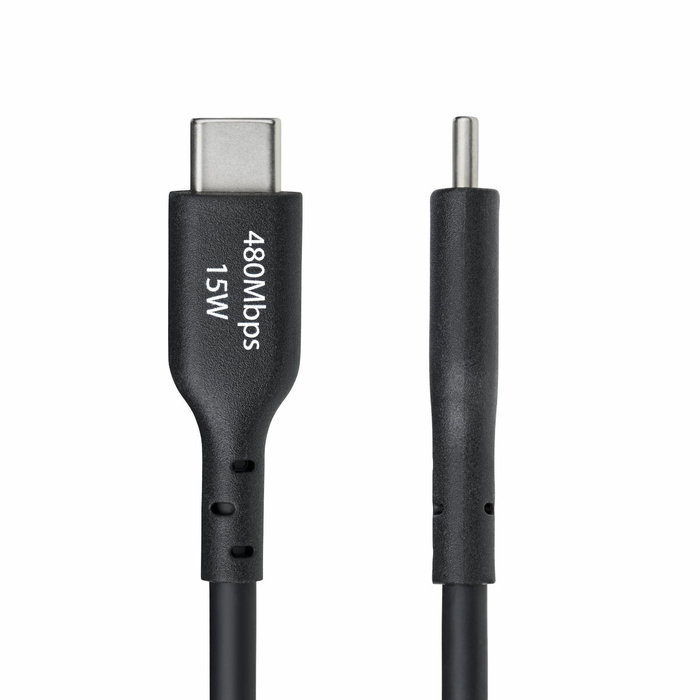 StarTech.com Cable cargador USB-A a USB-C de 3m, Negro, USB 2.0, 3A