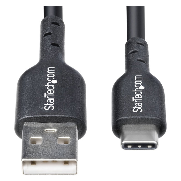 StarTech.com Cable cargador USB-A a USB-C de 3m, Negro, USB 2.0, 3A