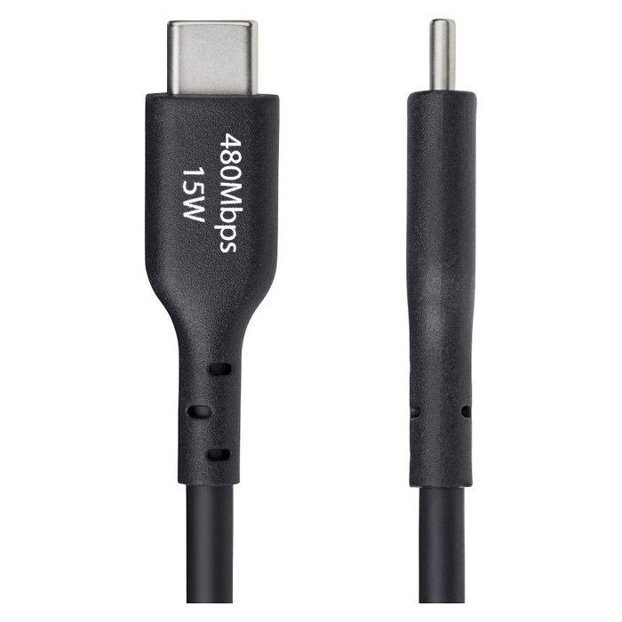 StarTech.com Cable cargador USB-A a USB-C de 3m, Negro, USB 2.0, 3A
