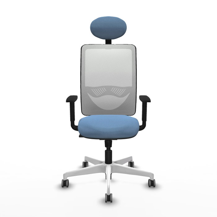 PIQUERAS Y CRESPO Silla de oficina Zulema con mecanismo Sincro, Azul cielo y Blanco PIQUERAS Y CRESPO Silla de oficina Zulema con mecanismo Sincro, Azul cielo y Blanco