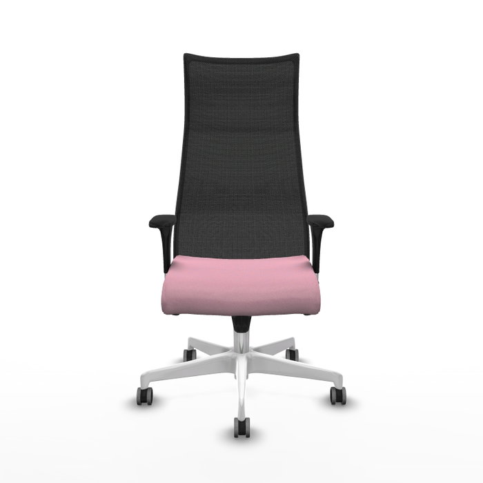 PIQUERAS Y CRESPO Sillón Albacete Rosa y Negro con Mecanismo Sincro y Base Blanca PIQUERAS Y CRESPO Sillón Albacete Rosa y Negro con Mecanismo Sincro y Base Blanca