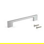 Emuca Lote de 20 tiradores para mueble Paiporta, L160mm, intereje 128mm, Zamak, Níquel satinado