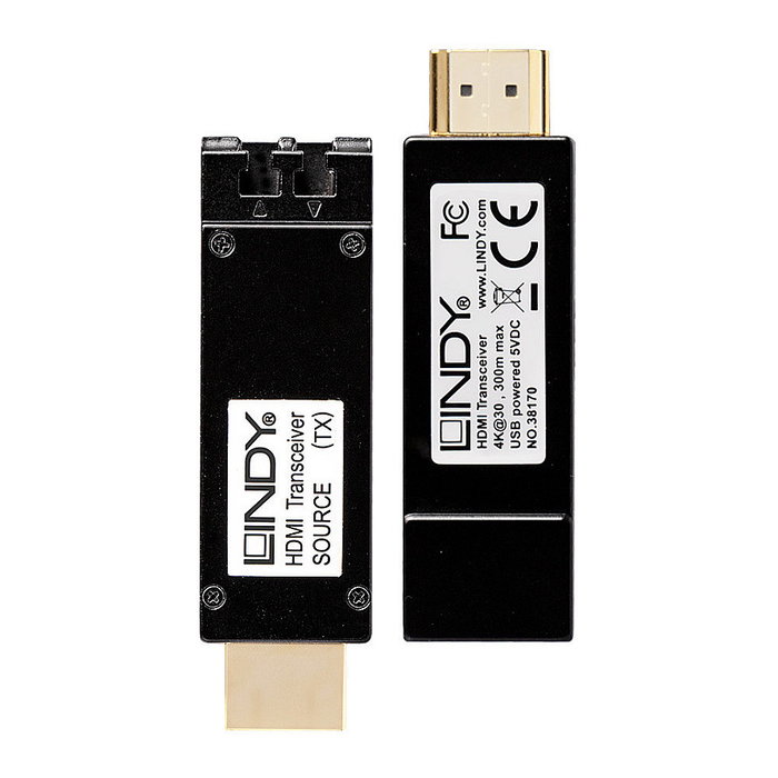 LINDY 38170 Extensor HDMI por Fibra Óptica 4K 300m Negro