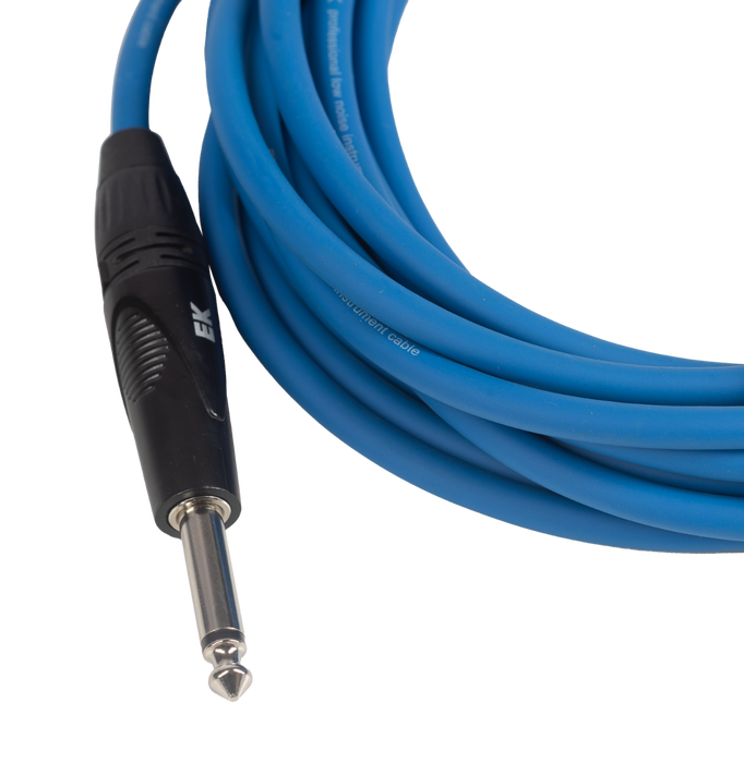 Cable Ek Audio para Guitarra Jack Recto-Acodado 3M Azul Cable Ek Audio para Guitarra Jack Recto-Acodado 3M Azul