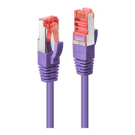 LINDY Cable de Red Patch Cord Cat6 S/FTP 1 m Violeta, Blindaje S-STP, Conectores RJ-45 Macho, 10/100/1000Base-T(X), 250 MHz, RoHS, UL, California Prop 65