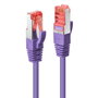 LINDY Cable de red Cat6 S/FTP 1m Púrpura RJ-45