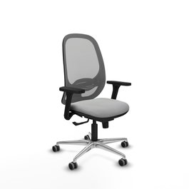 PIQUERAS Y CRESPO Silla de oficina Cilanco con mecanismo Sincro, Gris claro y Gris