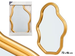 Giftdecor Espejo Plástico Forma Oro 72 cm x 46 cm x 3 cm (Set de 6)