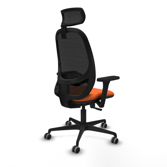 PIQUERAS Y CRESPO Silla de oficina Cilanco con mecanismo Sincro, Naranja y Negro PIQUERAS Y CRESPO Silla de oficina Cilanco con mecanismo Sincro, Naranja y Negro