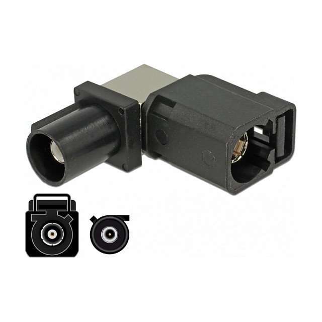 DeLOCK 89857 Adaptador coaxial FAKRA A a FAKRA A 90° DeLOCK 89857 Adaptador coaxial FAKRA A a FAKRA A 90°