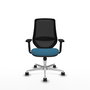 PIQUERAS Y CRESPO Silla de oficina Mardos con mecanismo Sincro, Verde petróleo y Negro