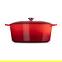 Le Creuset Bratpfanne 2022516 Bräter, 40 cm 13,9 L Volumen, kirschrot Rot, Gusseisen mit Deckel