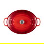 Le Creuset Bratpfanne 2022516 Bräter, 40 cm 13,9 L Volumen, kirschrot Rot, Gusseisen mit Deckel