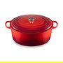 Le Creuset Bratpfanne 2022516 Bräter, 40 cm 13,9 L Volumen, kirschrot Rot, Gusseisen mit Deckel