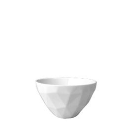 Summa Diamond Taza de Té con Asa 16 cl, Porcelana Blanca Marfil, Grabada, Diámetro 9.5 cm - Colección Diamond (Set de 6)