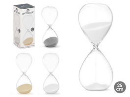 Giftdecor Reloj de Arena 25 cm Surtidos Colores Neutros 45 Minutos Aprox (Set de 12)