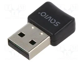 SAVIO Adaptador Bluetooth 5.0 USB 2.0 Negro
