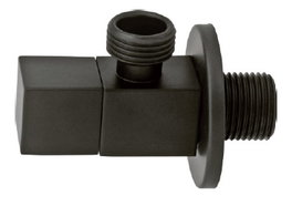Válvula de escuadra 1/2 x 3/8 negro Mod Black Cube M/Redond AR021-1