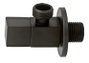 Válvula de escuadra 1/2 x 3/8 negro Mod Black Cube M/Redond AR021-1