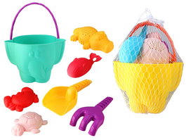 Marbueno Conjunto Cubo con Accesorios Color Verde 23x15 cm Playa MARBUENO SUMMER 10543V