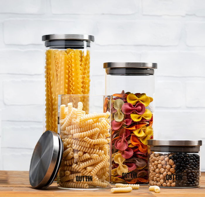 Quttin Tarro de Borosilicato 10x9 cm (12 Unidades)