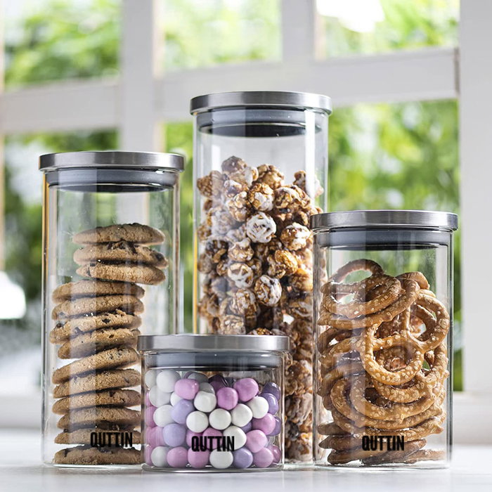 Quttin Tarro de Borosilicato 10x9 cm (12 Unidades)