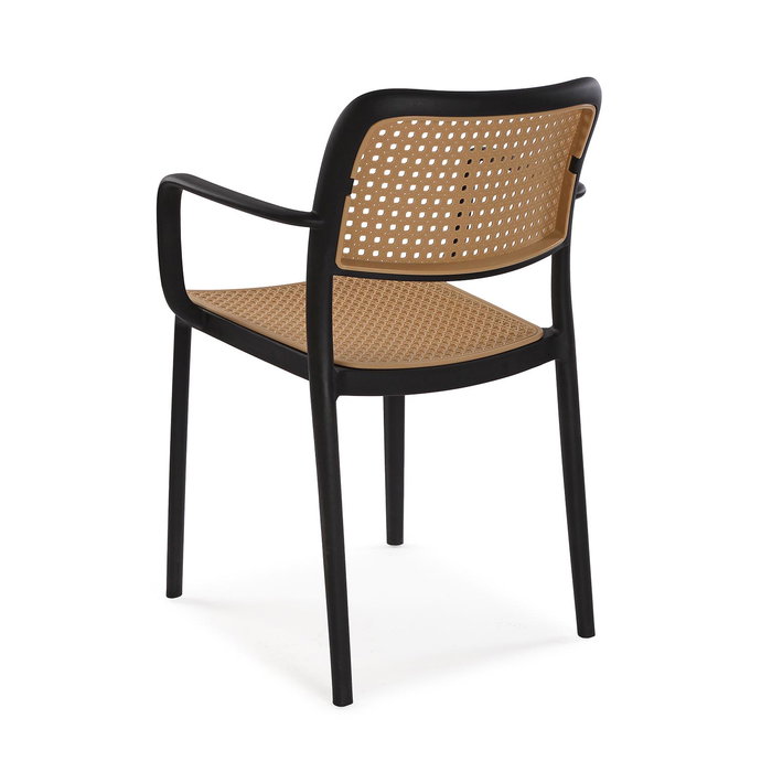 Versa Silla Reposabrazos Venus Negra 58x81.5x55 cm (4 Unidades)