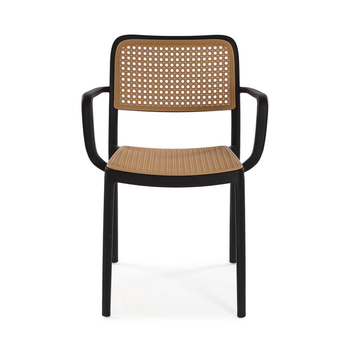Versa Silla Reposabrazos Venus Negra 58x81.5x55 cm (4 Unidades)