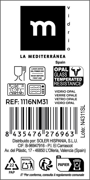 La Mediterranea Ensaladera Opal Whom de 19cm