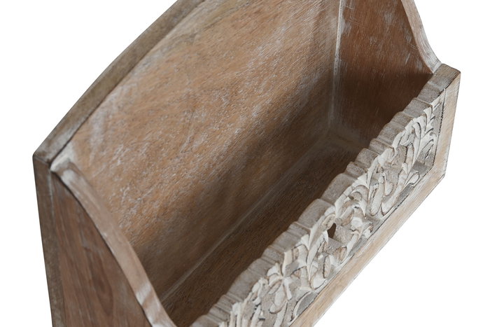 DKD Home Decor Organizador Natural Blanco Mango 8 x 18 x 25 cm DKD Home Decor Organizador Natural Blanco Mango 8 x 18 x 25 cm