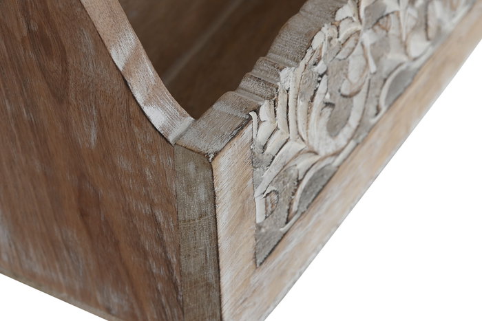 DKD Home Decor Organizador Natural Blanco Mango 8 x 18 x 25 cm DKD Home Decor Organizador Natural Blanco Mango 8 x 18 x 25 cm