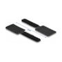 DeLOCK Mini Sujetacables de Gancho y Bucle Autoadhesivo 90 mm x 24 mm Negro (10 Unidades)