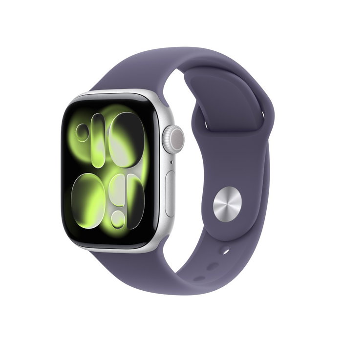 Apple Watch Series 11 GPS + Cellular 42mm Plata con Correa Deportiva Púrpura (S/M) inevitable