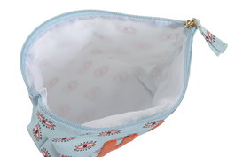 DKD Home Decor Neceser Urban Tropical Boho Verde Azul 6 x 16 x 24 cm (6 Unidades)