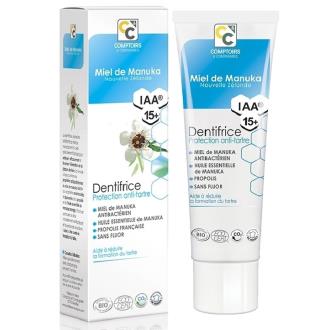 COMPTOIRS & COMPAGNIES Dentífrico Anti Placa con Miel Manuka IAA15+ 75ml - Elimina Placa y Sarro, Certificado EcoCert