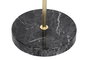 DKD Home Decor Mesita Auxiliar Moderno Dorado Negro Acero Cristal 45 x 50 x 45 cm