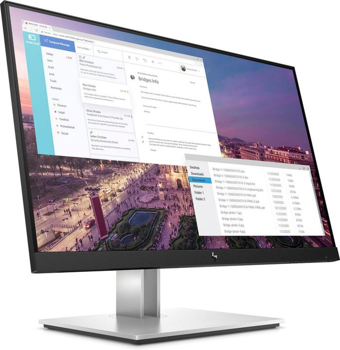 HP E23 G4 Monitor 23 pulgadas Full HD (1920x1080) con HP Eye Ease y Ergonómico, 5ms GtG, 250 nits