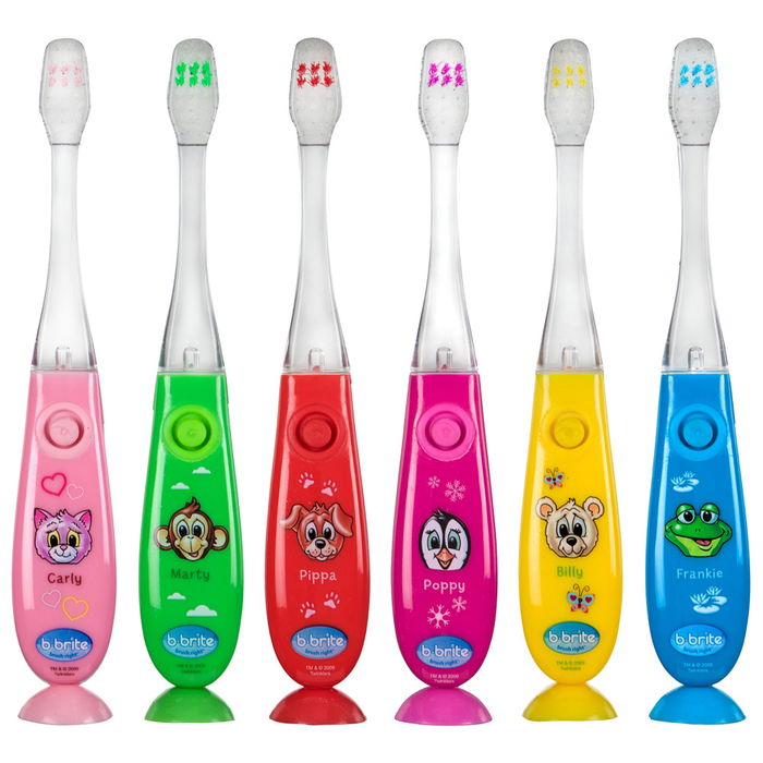 Tom et Zoe Cepillo Dientes Infantil con Luz Led Parpadeante para Niños de 3-6 Años