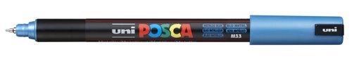 POSCA Marcador PC-1MR No Permanente Punta Extrafina 0.7mm Azul Metálico POSCA Marcador PC-1MR No Permanente Punta Extrafina 0.7mm Azul Metálico