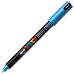 POSCA Marcador PC-1MR No Permanente Punta Extrafina 0.7 mm Azul Metálico