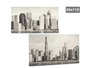 GIFTDECOR Lienzo Pintado Ciudad Blanco y Negro 110x60 cm (Set de 2)