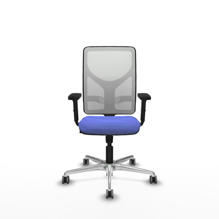 PIQUERAS Y CRESPO Silla de oficina Motilla con mecanismo Sincro, Azul claro y Blanco