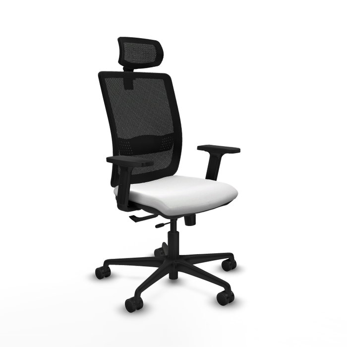 PIQUERAS Y CRESPO Silla de oficina Haches, Mecanismo Sincro/Traslack, Blanco y Negro PIQUERAS Y CRESPO Silla de oficina Haches, Mecanismo Sincro/Traslack, Blanco y Negro