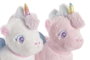 DKD Home Decor Peluche Unicornio Rosa Blanco 25 x 25 x 10 cm (4 Unidades)