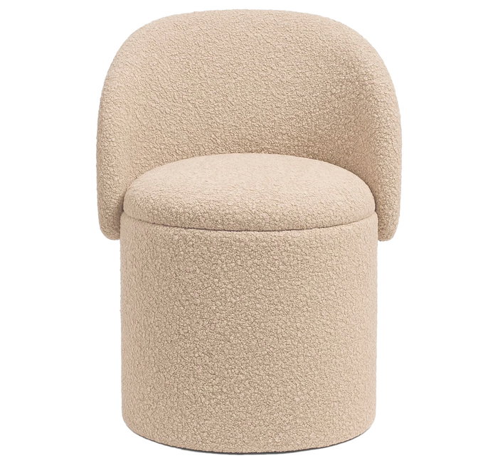 DKD Home Decor Reposapiés Convertible en Chenilla Beige DKD Home Decor Reposapiés Convertible en Chenilla Beige