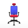 PIQUERAS Y CRESPO Silla de oficina Motilla con mecanismo Sincro, Rojo y Azul