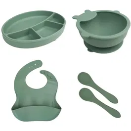 Thermobaby AAAMA84020 Pack Comida de Silicona - Verde Cactus