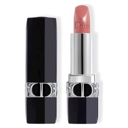 Dior Rouge, Jojoba, Acabado satinado, Lápiz labial cremoso, 100, Look Nude, Recargable, 3.5 g